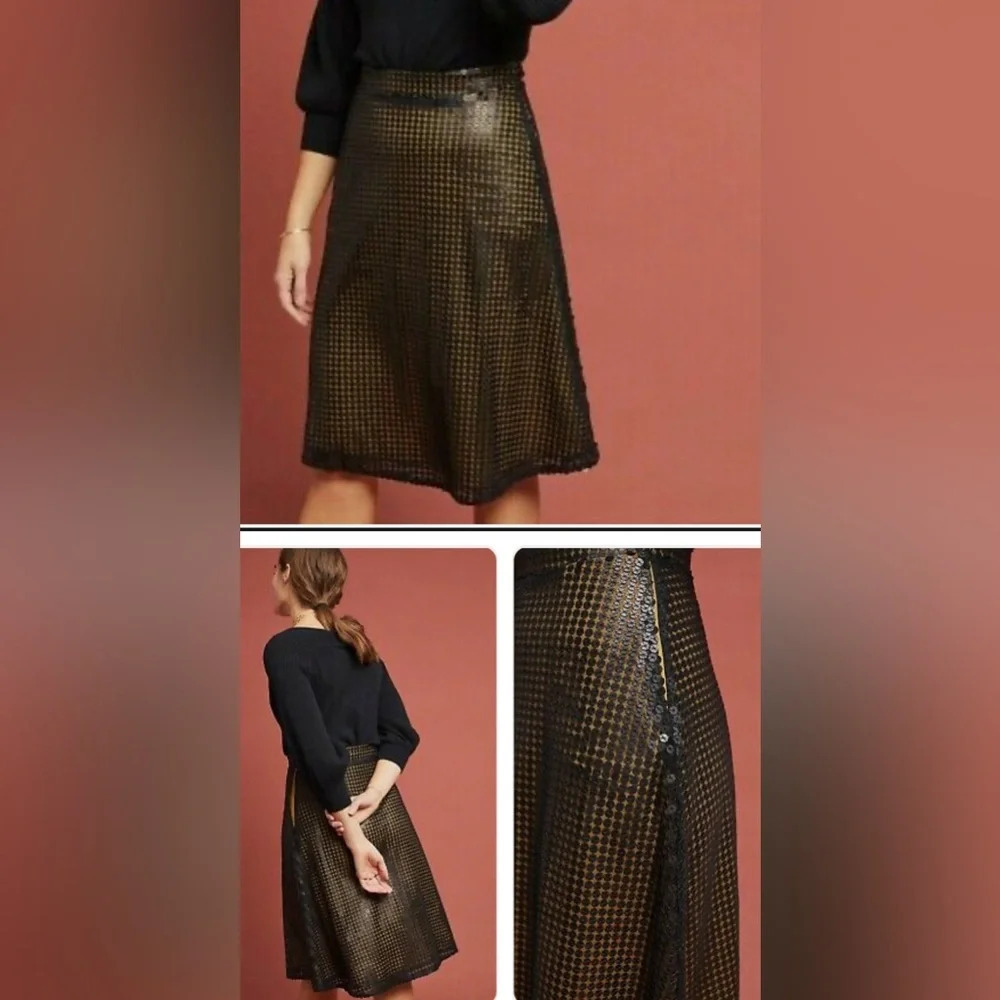 Anthropologie Michaela Sequin Skirt A Line Pickets Dressy Evening Holiday NWT 2 - Picture 9 of 9